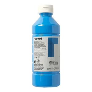 500ml Reeves Ready Mix Gouache Paint ? Fluorescent Blue