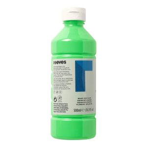 500ml Reeves Ready Mix Gouache Paint ? Fluorescent Green