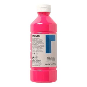 500ml Reeves Ready Mix Gouache Paint ? Fluorescent Pink