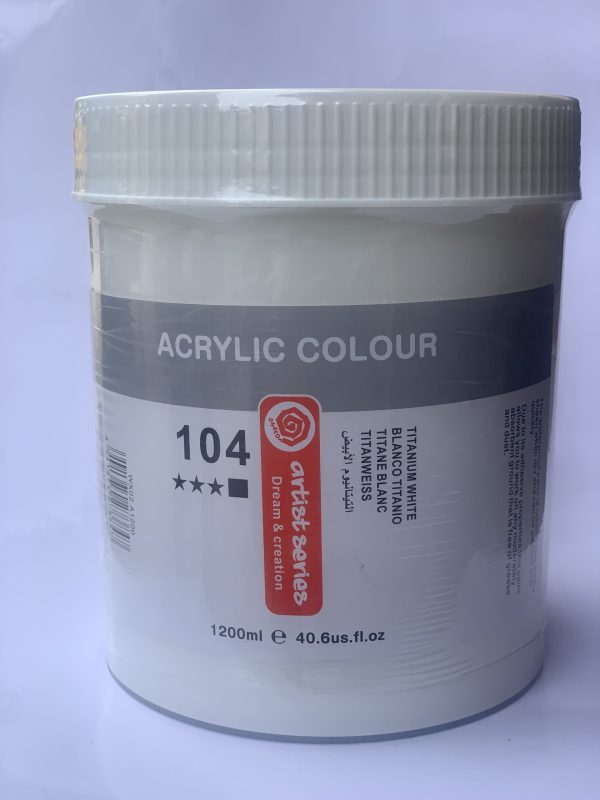 1200ml Shello Artist Series Acrylic Color ? Titanium White
