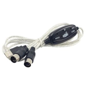 MIDI To USB Interface Cable Cord Converter PC To Music Keyboard