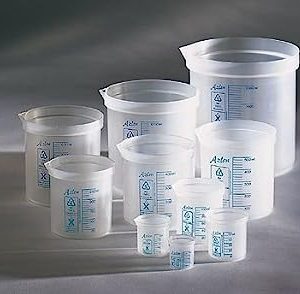 Azlon 522085-0500 Polypropylene"Square Ratio" Beaker, 500 mL