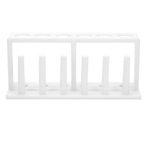 6 Holes Test Tube Rack, Lab Test Tube Rack Holder, Lab Test Tube Rack Holder Plastic White Test Tube Holder Stand Laboratory Supplies with Drying Pins - Image 6