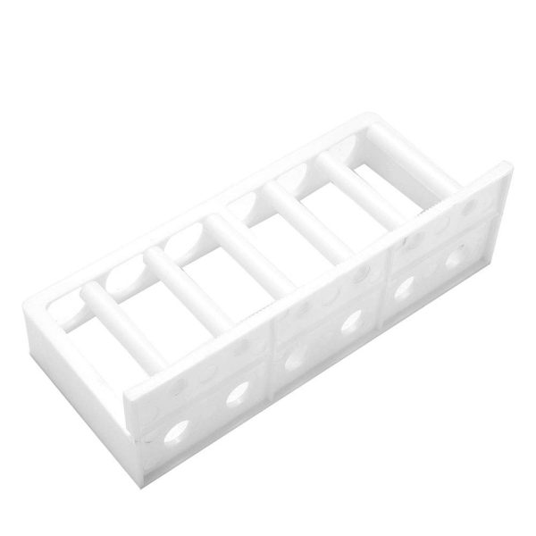 6 Holes Test Tube Rack, Lab Test Tube Rack Holder, Lab Test Tube Rack Holder Plastic White Test Tube Holder Stand Laboratory Supplies with Drying Pins - Image 7