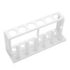 6 Holes Test Tube Rack, Lab Test Tube Rack Holder, Lab Test Tube Rack Holder Plastic White Test Tube Holder Stand Laboratory Supplies with Drying Pins