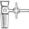 Kimble 178130-2440 Vacuum Filtration Adapter with PTFE Stopcock, 24/40 Standard Taper Joint