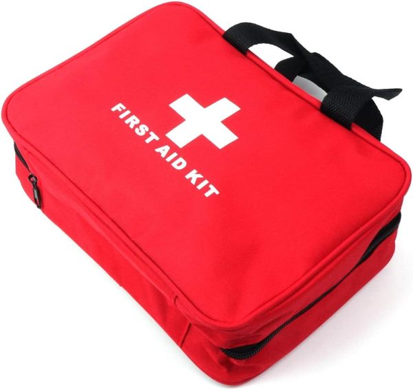 PAXLAMB First Aid Bag First Aid Kit Empty Medical Storage Bag Red Trauma Bag for Emergency First Aid Kits Car Workshop Cycling Outdoors (SNL Red 1PC) - Image 3