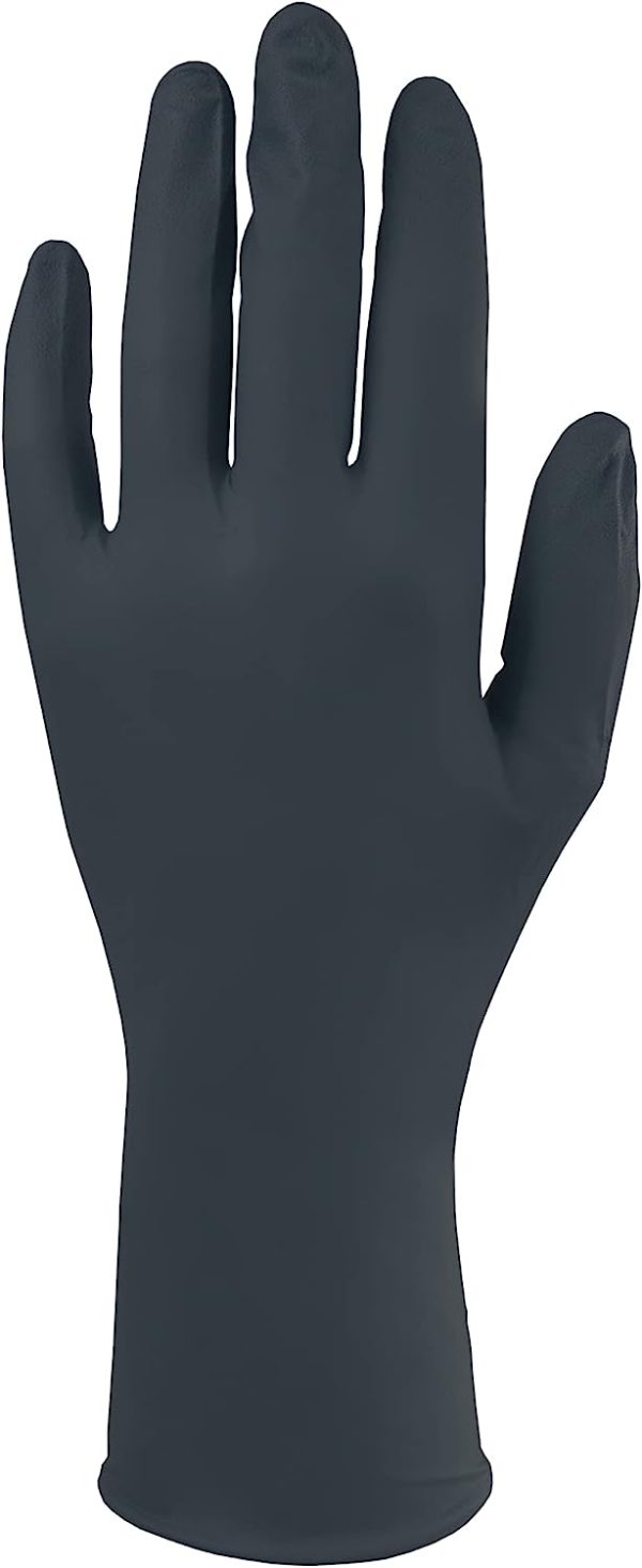 Adenna KODA Nitrile Exam, Sensitive Skin, Powder Free Disposable Gloves, 5.5 Mil, Box of 100, Black Medium, GL-NCF235BKFM - Image 2