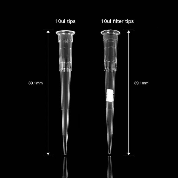 10ul Filtering Pipette Tips - Pipette Tips - Racked,RNase/DNase Free & Pyrogen Safe, Clear, 96 Tips/Rack - Image 3