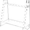 QWORK Pipette Holder Lab Pipet Rack with 1.5 cm Hole Diameter, Organic Glass Trapezoid Pipette Holder