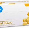 MedPride Powder-Free Vinyl Exam Gloves, Medium, Box/100