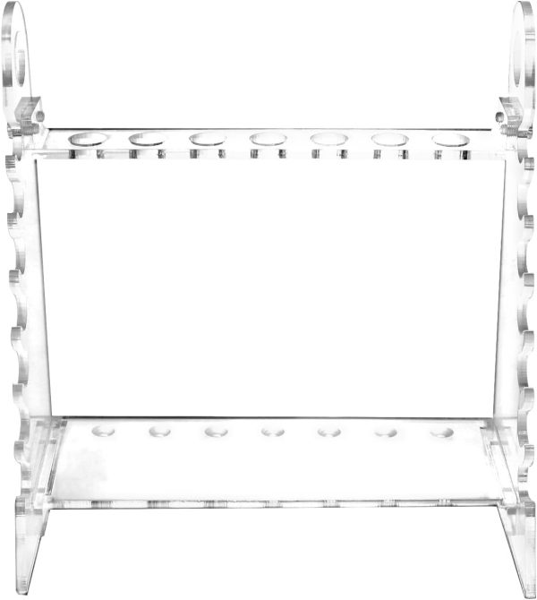 QWORK Pipette Holder Lab Pipet Rack with 1.5 cm Hole Diameter, Organic Glass Trapezoid Pipette Holder - Image 7