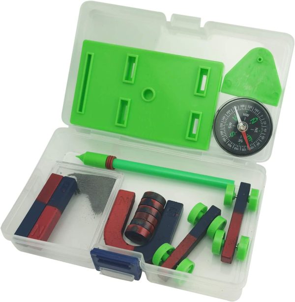 EUDAX Labs Junior Science Magnet Set for Education Science Experiment Tools Icluding Bar/Ring/Horseshoe/Compass Magnets - Image 7