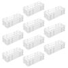 HHNIULI 10PCS Plastic Test Tube Rack, 24 Holes Lab Test Tube Rack Holder for 25mm Test Tubes, White, Detachable