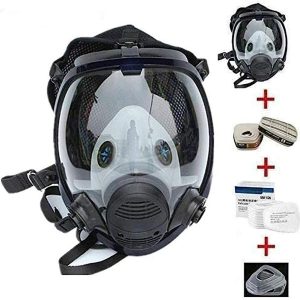 15in 1 Reusable Full Face Respirator Widely Used in Paint Sprayer, Chemical,Woodworking,Dust Protector