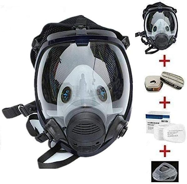 15in 1 Reusable Full Face Respirator Widely Used in Paint Sprayer, Chemical,Woodworking,Dust Protector