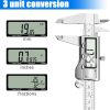 Digital Caliper Measuring Tool, Stainless Steel Vernier Caliper Digital Micrometer with Large LCD Screen, Easy Switch from Inch Metric Fraction, 6 Inch Caliper Tool for DIY/Household - Image 3