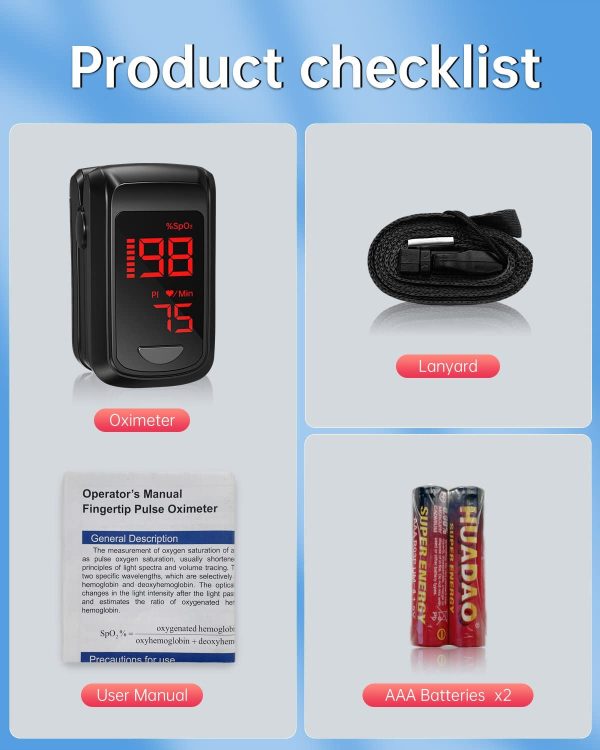 Fingertip Pulse Oximeter- Mini Oximeter Oxygen Saturation Monitor for SpO2/Heart Rate/PI, with Auto Graph Display/Alarm/Dedicated App, Compatible with iOS&Android - Image 6
