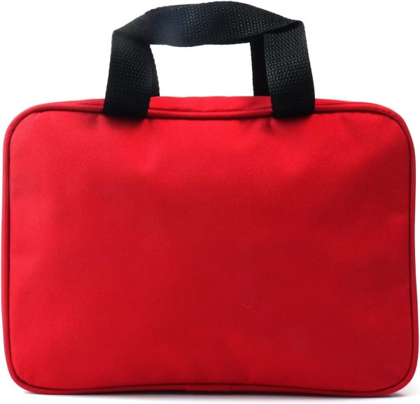 PAXLAMB First Aid Bag First Aid Kit Empty Medical Storage Bag Red Trauma Bag for Emergency First Aid Kits Car Workshop Cycling Outdoors (SNL Red 1PC) - Image 2