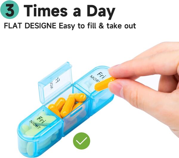 Daviky Pill Organizer 3 Times a Day, Weekly Pill Organizer 3 Times a Day, Pill  Box 7 Day, Pill Cases Organizers 7 Day, Daily Pill Box Organizer, Medicine  Organizer to Hold Vitamins and Medication