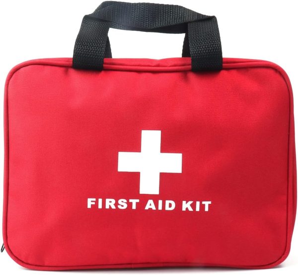 PAXLAMB First Aid Bag First Aid Kit Empty Medical Storage Bag Red Trauma Bag for Emergency First Aid Kits Car Workshop Cycling Outdoors (SNL Red 1PC) - Image 5