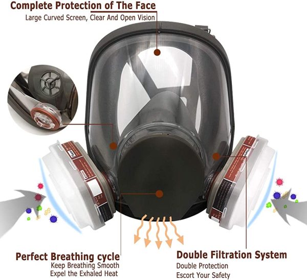 MOARON Full Face Respirаtor Reusable, Organic Vapor Respirаtor Compatible with Particulate Filter, Protection for Painting, Machine Polishing, Welding, Same as 6000 6800 7800 FF-400 V-Series - Image 3