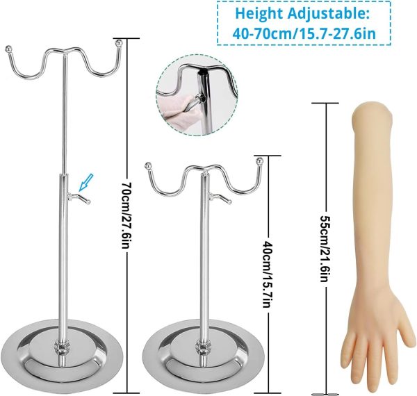 WELLiSH IV Practice Arm Infusion Model, Venipuncture Training Model Phlebotomy Practice Kit Injection Blood Drawing Model - Image 2