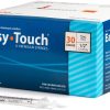 EasyTouch U-100 Insulin Syringe with Needle, 30G 1cc 1/2-Inch (12.7mm), Box of 100