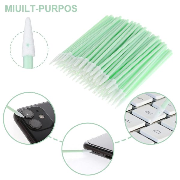 200Pcs Cleaning Swabs Foam Swabs Multi Purpose Swabsticks Gun Cleaning Swabs for Lab Microfiber Swabs Sponge Stick for Inkjet Printer Print Head Camera Optical Lens Optical Equipment - Image 3