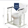 Drive Medical RTL12079 Toilet Safety Frame, Stand Alone Toilet Rails, Easy to Install Toilet Railing, Toilet Seat Frame for Elderly, Adjustable Handrails for Toilet Seat - Image 6