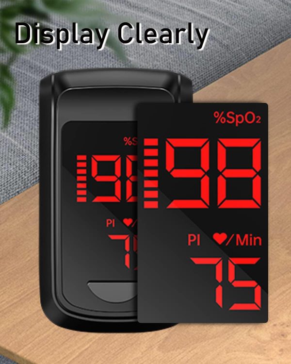 Fingertip Pulse Oximeter- Mini Oximeter Oxygen Saturation Monitor for SpO2/Heart Rate/PI, with Auto Graph Display/Alarm/Dedicated App, Compatible with iOS&Android - Image 7