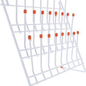 Baluue Test Tube Rack Laboratory Drying Rack Lab Glassware Drying Draining Rack Desk Top Lab Supply Cleaning Equipment for Education or Lab Science Use