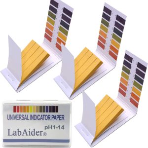 3 Pack pH.1-14 Test Paper Extensive Test Paper Litmus Test Paper 240 Strips pH Test with Storage Case for Saliva Urine Water Soil Testing Pet Food and Diet pH Monitoring (3 Pack with Storage Case)