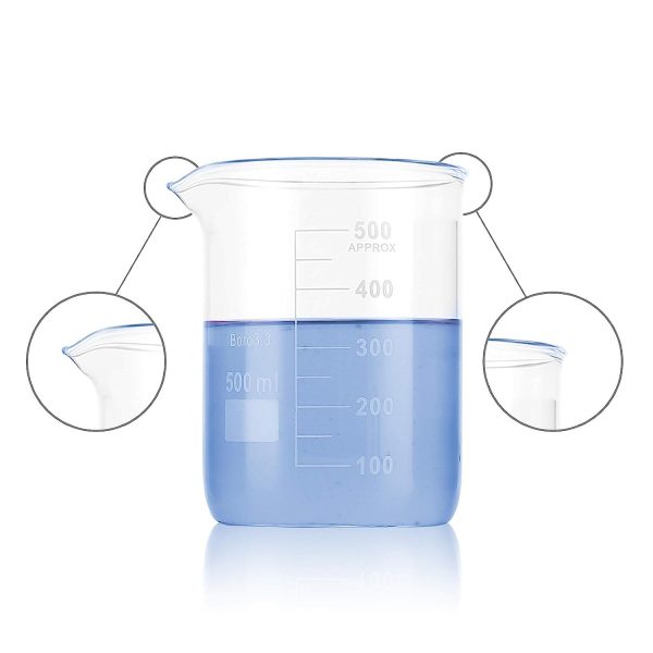 Yarlung 6 Pack Glass Beakers Set, Graduated Measuring Beakers Thick Boro 3.3, Griffin Low Form 25/50/100/250/500/1000ml - Image 2