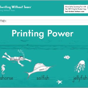 Learning Without Tears - Printing Power Student Workbook, Current Edition - Handwriting Without Tears Series - 2nd Grade Writing Book - Writing and Language Arts Lessons - for School or Home Use