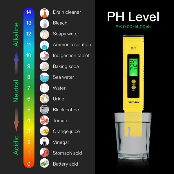 VIVOSUN pH and TDS Meter Combo, 0.05ph High Accuracy Pen Type pH Meter ± 2% Readout Accuracy 3-in-1 TDS EC Temperature Meter for Hydroponics, Household Drinking, and Aquarium, UL Certified - Image 4