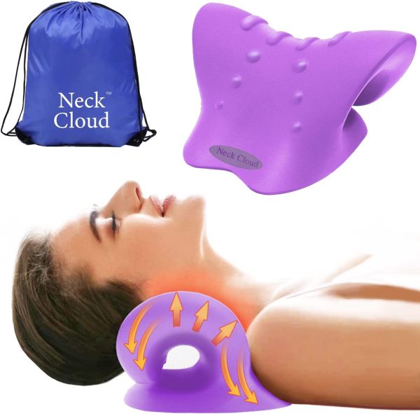 Neck Cloud - Cervical Traction Device, Neck Cloud for Hump, Cervical Neck Traction Device, Neck and Shoulder Relaxer,Neck Stretcher Cervical Traction for Tmj Pain Relief (Purple)