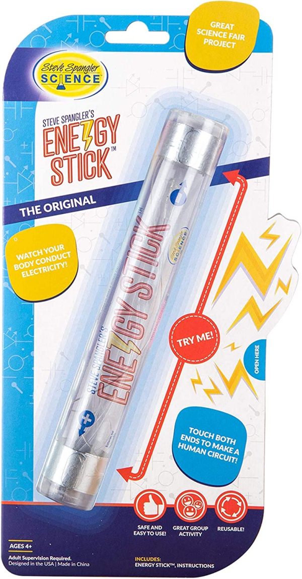 Steve Spangler Science Energy Stick – Fun Science Kits for Kids to Learn About Conductors of Electricity, Safe, Hands-On STEM Learning Toy, Independent or Group Activity for Classrooms or Home