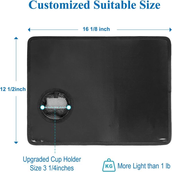 Dotday Walker Tray with Cup Holder, Universal Walker Tray Table for Standard Folding Walker, Mobility Walker Accessories Walker Table, Walker Tray, Medical Equipment for Senior-Black - Image 2