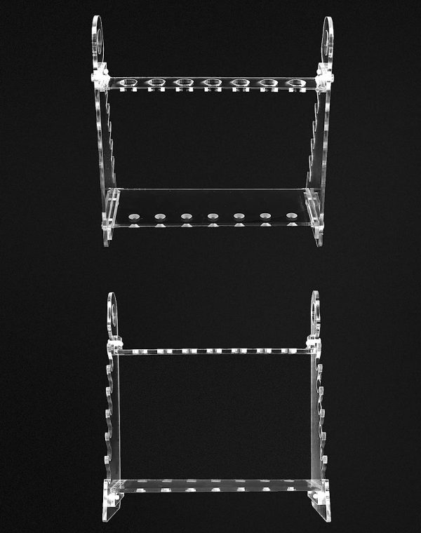 QWORK Pipette Holder Lab Pipet Rack with 1.5 cm Hole Diameter, Organic Glass Trapezoid Pipette Holder - Image 4