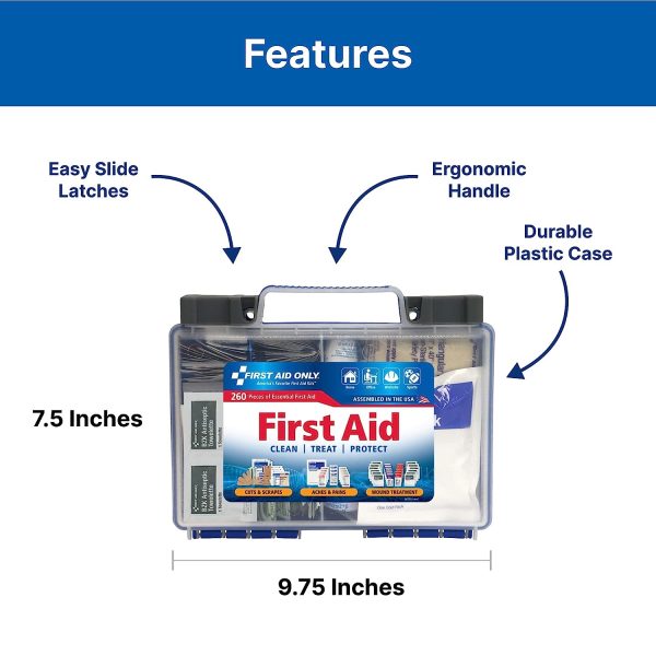 First Aid Only 260 Piece All-Purpose First Aid Kit, OSHA Compliant - Image 6