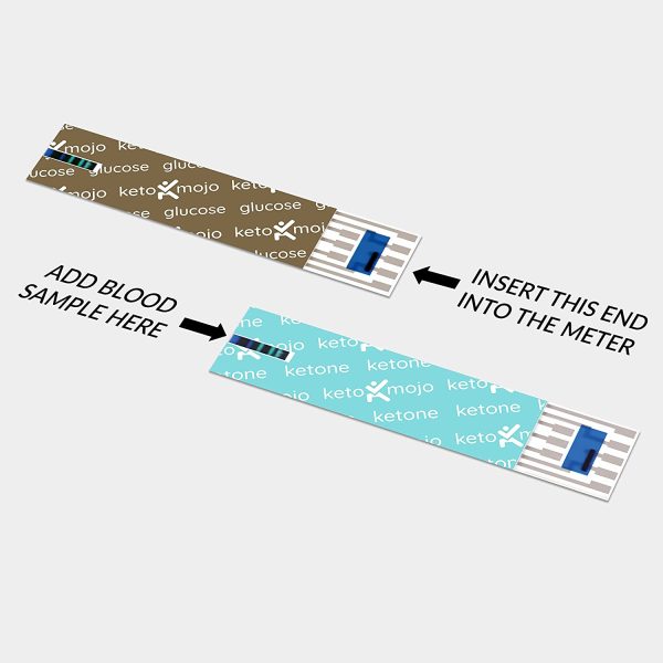 KETO-MOJO Test Strip Combo Pack for Use ONLY with The New GK+ Meter | 60 Blood Glucose + 60 Blood Ketone (120ct) - Image 8