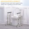 Drive Medical RTL12079 Toilet Safety Frame, Stand Alone Toilet Rails, Easy to Install Toilet Railing, Toilet Seat Frame for Elderly, Adjustable Handrails for Toilet Seat - Image 2