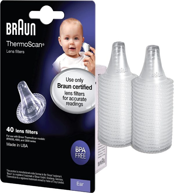 Braun ThermoScan Lens Filters for Ear Thermometer, Disposable Covers LF40US01 (40 Count)
