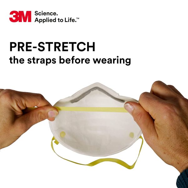 3M Personal Protective Equipment Particulate Respirator 8210, N95, Smoke, Dust, Grinding, Sanding, Sawing, Sweeping, 20/Pack - Image 2
