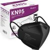 Miuphro KN95 Face Mask 50 Pack, Disposable Respirator Masks, 5 Layer Design Safety Mask for Protection, Ideal for Men and Women (Black)