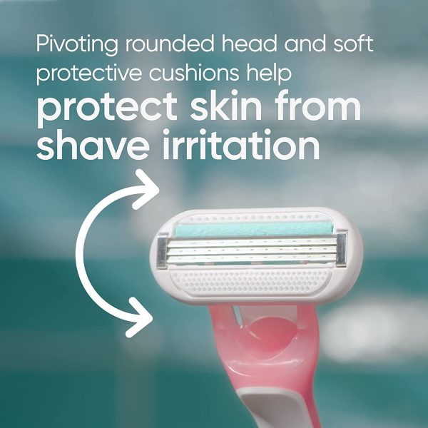 Gillette Venus Sensitive Women's Disposable Razors - Single Package of 3 Razors (Packaging May Vary) - Image 2