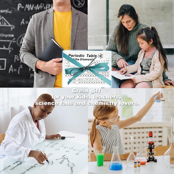 Periodic Table with Real Elements Inside, Acrylic Periodic Table with Flannel Bag, 3D Periodic Table of Elements, Chemistry Gifts for Kids Adults Teacher(6" x 4.5") - Image 5
