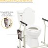 Drive Medical RTL12079 Toilet Safety Frame, Stand Alone Toilet Rails, Easy to Install Toilet Railing, Toilet Seat Frame for Elderly, Adjustable Handrails for Toilet Seat - Image 5