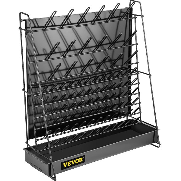 VEVOR Drying Rack for Lab 90 Pegs Lab Glassware Rack Steel Wire Glassware Drying Rack Wall-Mount/Free-Standing Detachable Pegs Lab Glass Drying Rack Black Cleaning Frame for School Laboratory Utensils - Image 8